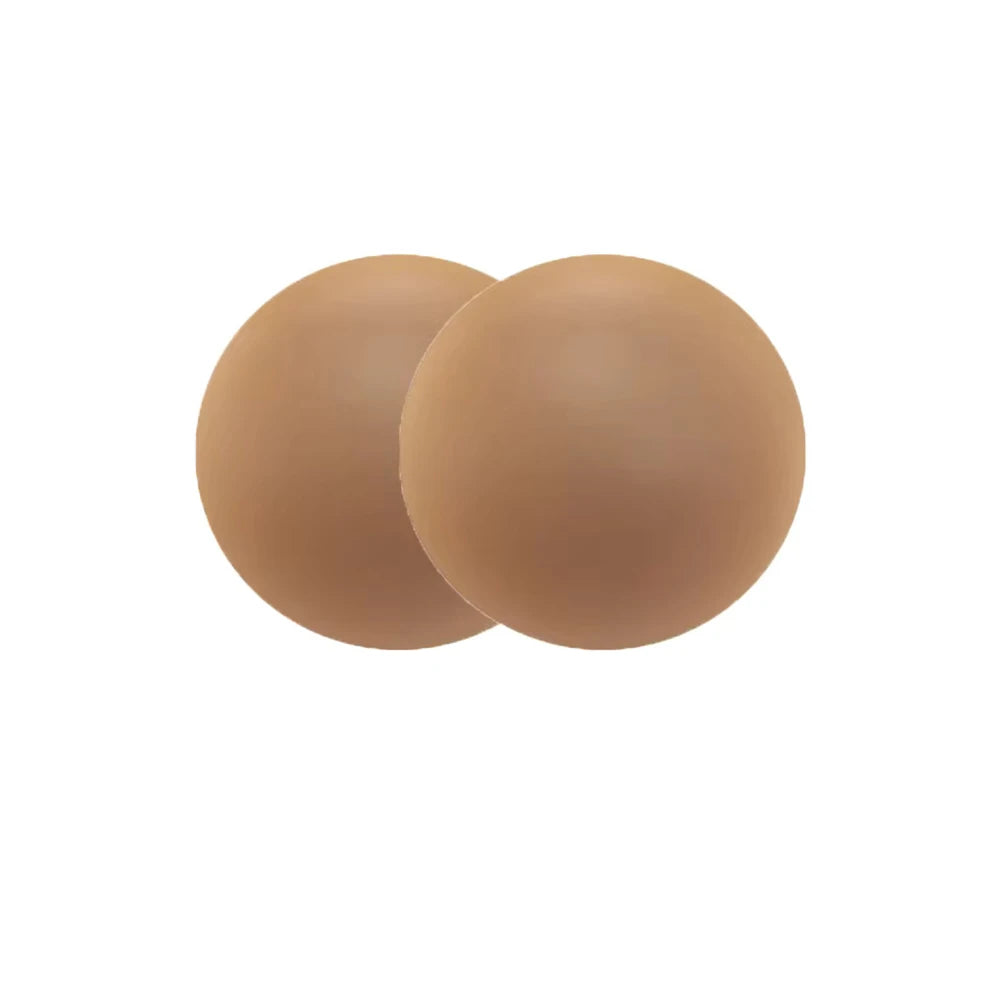 Adhesive Silicone Nipple Covers No Show Reusable Sticky Breast Pasties for Women Invisible Stick on Bra for Backless Dress