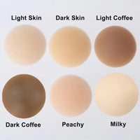 Adhesive Silicone Nipple Covers No Show Reusable Sticky Breast Pasties for Women Invisible Stick on Bra for Backless Dress
