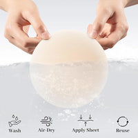Adhesive Silicone Nipple Covers No Show Reusable Sticky Breast Pasties for Women Invisible Stick on Bra for Backless Dress